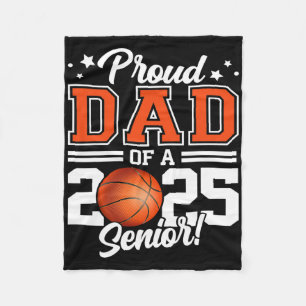 Senior Sketll Dad Cl Of 2025 Player Graduation Gra Fleece Blanket