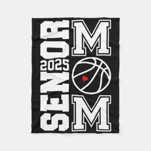 Senior Sketll Mom Cl Of 2025 Player Graduation Gra Fleece Blanket