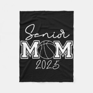 Senior Sketll Mom Cl Of 2025 Player Graduation Gra Fleece Blanket