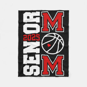 Senior Sketll Mom Cl Of 2025 Player Graduation Gra Fleece Blanket