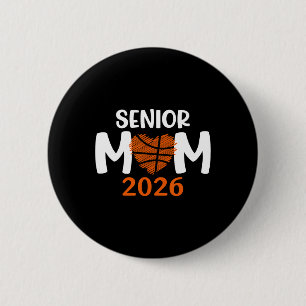 Senior Sketll Mom Cl Of 2026 Player Graduation Gra 2 Inch Round Button