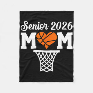 Senior Sketll Mom Cl Of 2026 Player Graduation Gra Fleece Blanket