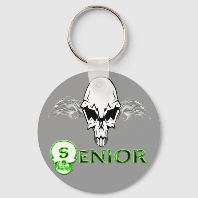 Senior - Skull Wings Keychain (Front)