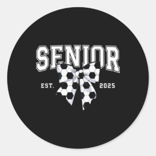 Senior Soccer Cl Of 2025 Graduation Senior 2025  Classic Round Sticker