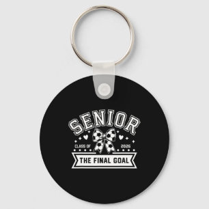 Senior Soccer Cl Of 2026 Soccer Coquette Bow Final Keychain