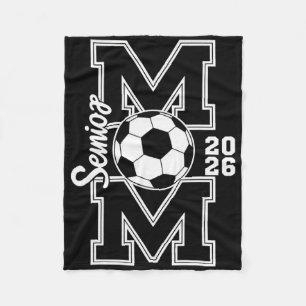 Senior Soccer Mom 2026 Graduation Women Fleece Blanket