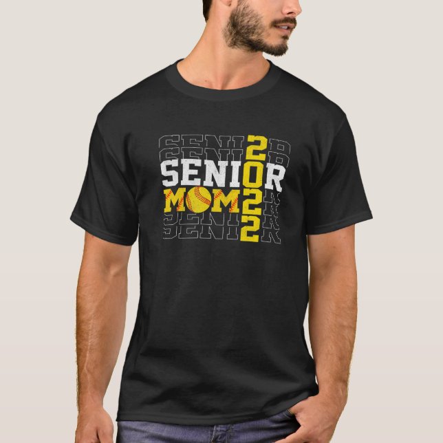 Senior Softball Mom 2022 Senior Mama High School G T-Shirt (Front)