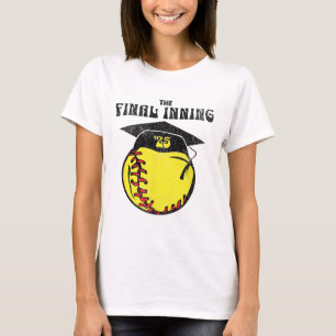 Senior Softll 2025 The Final Inning Distressed Gra T-Shirt
