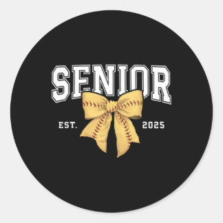 Senior Softll Cl Of 2025 Graduation Senior 2025  Classic Round Sticker