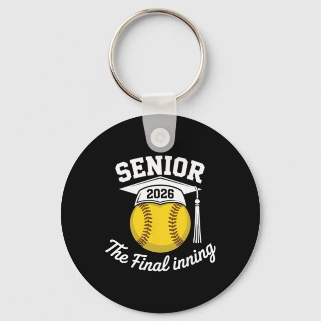 Senior Softll Cl Of 2026 The Final Set Graduate Mo Keychain (Front)