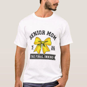 Senior Softll Mom 2026 Final Inning Funny For Mama T-Shirt