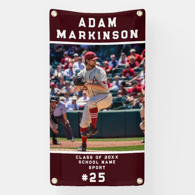 Senior Sport Softball Outdoor Banner (Vertical)