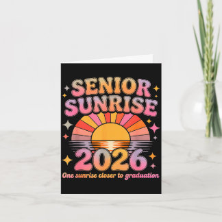 Senior sunrise 2026 boho colourful high school card