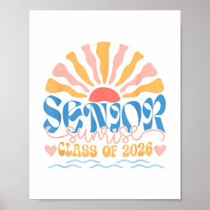 Senior Sunrise 2026 Boho Colourful High School Jen Poster