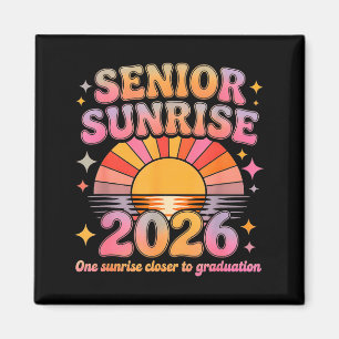 Senior sunrise 2026 boho colourful high school magnet