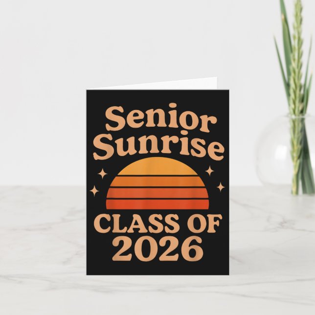 Senior Sunrise 2026 High School 12th Twelfth Grade Card (Front)