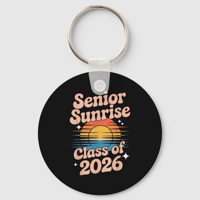 Senior Sunrise 2026 High School 12th Twelfth Grade Keychain (Front)