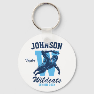Senior Swim Team High School Sports Swimming Keychain