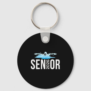 Senior swim team member class of 2026 swimmer keychain