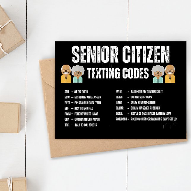 Senior Texting Code Card (Creator Uploaded)