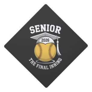 Senior The Final Inning 2026 Softball Graduation  Cap Topper