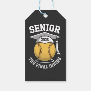 Senior The Final Inning 2026 Softball Graduation  Gift Tags