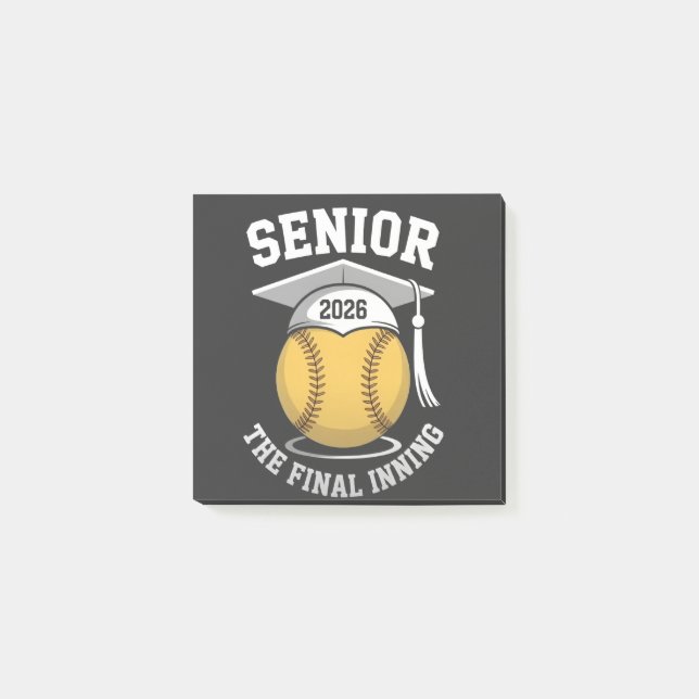 Senior The Final Inning 2026 Softball Graduation  Post-it Notes (Front)