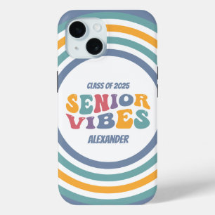 Senior Vibes Class of 2025 Grad iPhone 15 Case