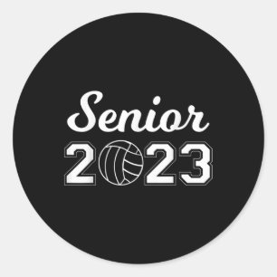 Senior  Volleyball  Classic Round Sticker