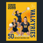 Senior Volleyball Player Custom Photo Sports Poster<br><div class="desc">Create a custom volleyball poster personalized with your favourite volleyball photo and text. This personalized volleyball print lets you add your own image, whether it’s a volleyball action shot, team photo, player portrait, or tournament snapshot and customize the text with a player name, jersey number, team name, season year, slogan,...</div>