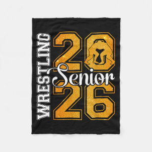 Senior wrestling mom 2026 senior mom class of 2026 fleece blanket