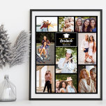 Senior Year Friends Photo Collage Graduation Poster<br><div class="desc">Senior year photo collage poster for your best friends in high school or college. Add 9 of your favorite friend photos and order these prints for your besties. A great 2026 graduation gift of friendship. Nothing says friends forever like a graduate photograph keepsake.</div>