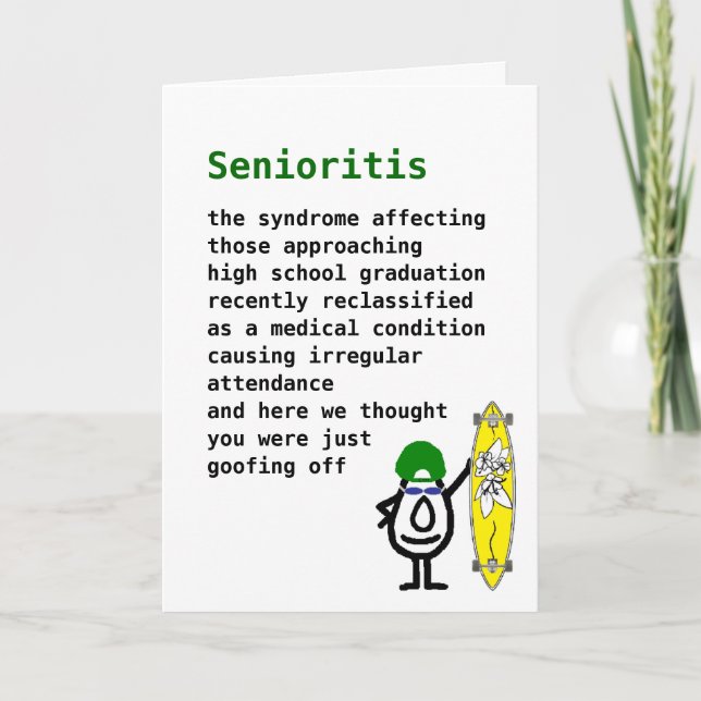 Senioritis Card (Front)