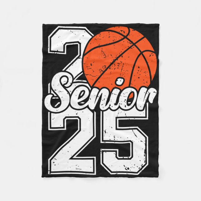 Seniors 25 Graduation Sketll Player Funny Cl Of 20 Fleece Blanket (Front)