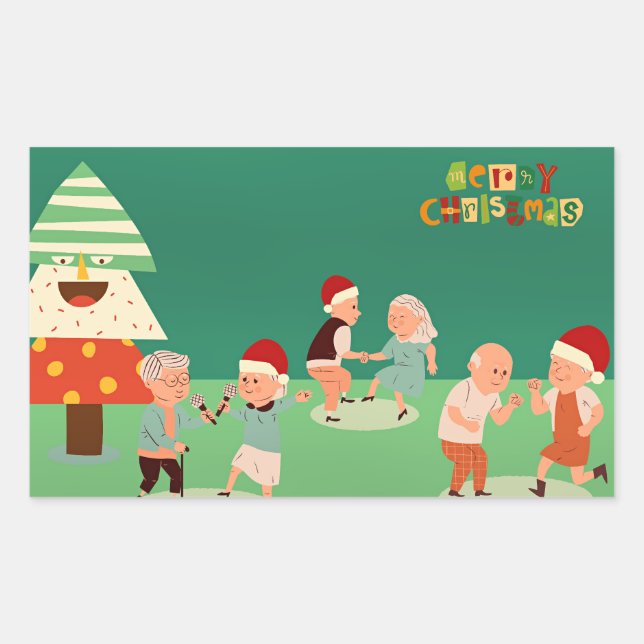 Seniors' Christmas Party Sticker (Front)