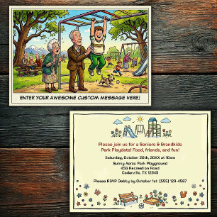 Seniors & Grandkids Day at the Playground Invitation