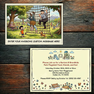 Seniors & Grandkids Day at the Playground Invitation