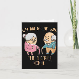 Seniors Home Caregiver Funny Elderly Nurse Care Nu Card