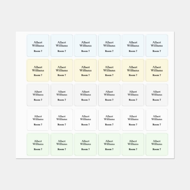 Seniors Residential Care Home Clothes Name Labels (Sheet)