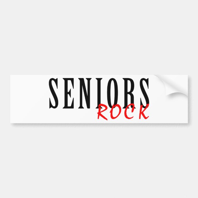 Seniors Rock Bumper Sticker (Front)