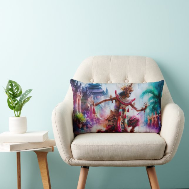 Senja Tari: Twilight Dance in Bali Lumbar Pillow (Chair)
