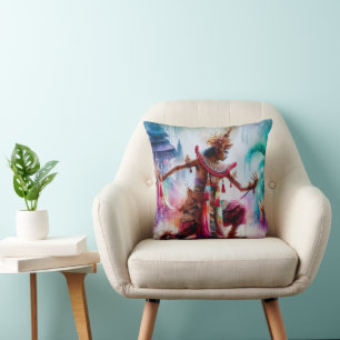 Senja Tari: Twilight Dance in Bali Throw Pillow