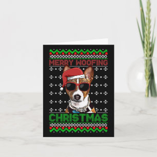 Senji Dog Funny Merry Woofing Christmas Card