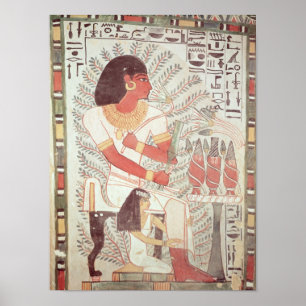 Sennefer seated with his wife,from Tomb Poster