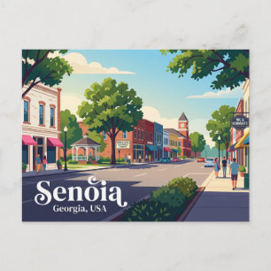 Senoia Historic Downtown USA Postcard