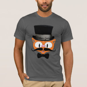 Señor Gato™ Cartoon Moustache Cat With Top Hat