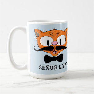 SEÑOR GATO Handlebar Moustache Cat Coffee Mug