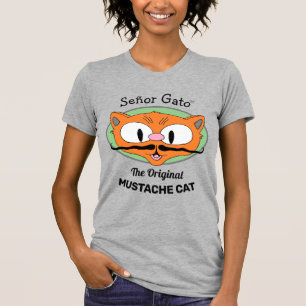 Señor Gato™ the Original Moustache Cat Cartoon Cat T-Shirt