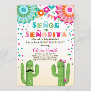 Señor Or Señorita Genre révéler invitation Fiesta