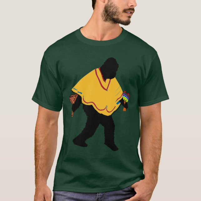 Senor Squatcho de Mayo with Poncho T-Shirt (Front)